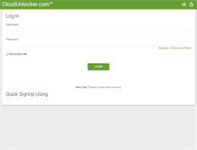 Tablet Screenshot of cloudunlocker.com